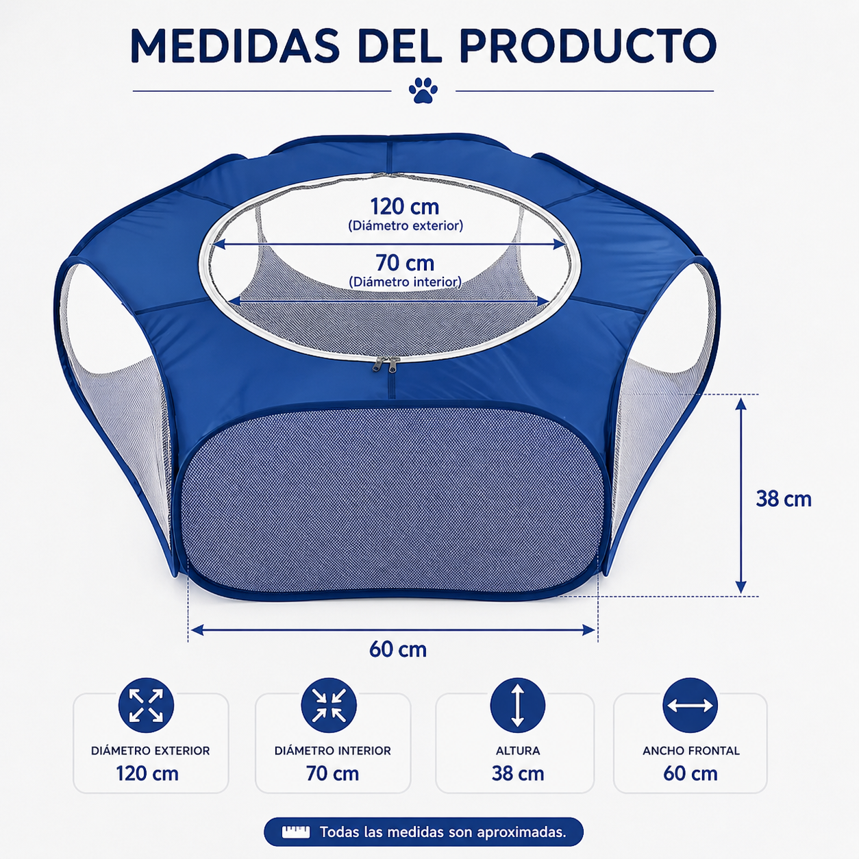 Corral plástico autoarmable para conejos, cuyes y chinchillas