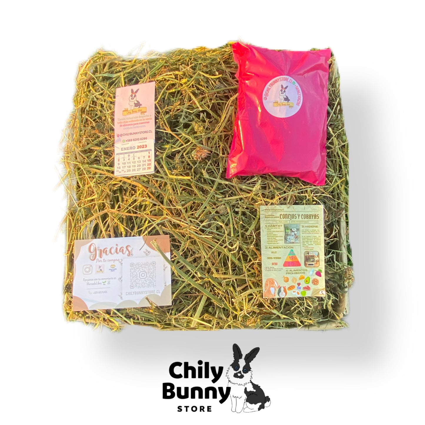 Alimento Para Conejos: Heno de Ballica y Trébol Verde