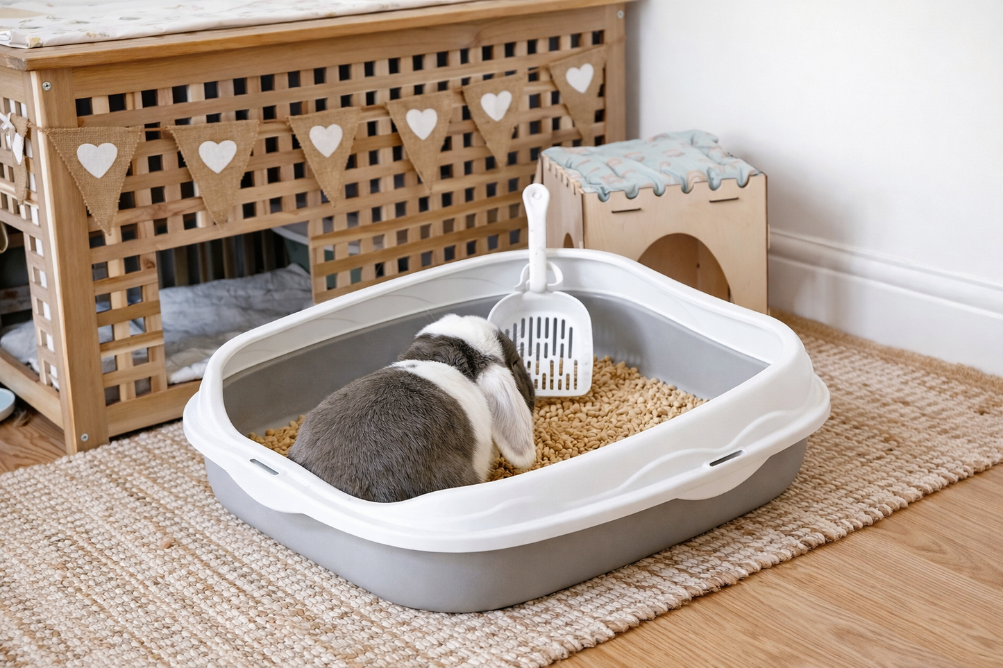 Baño Sanitario para Mascotas - Diseño Antisalpicaduras + Pala Incluida