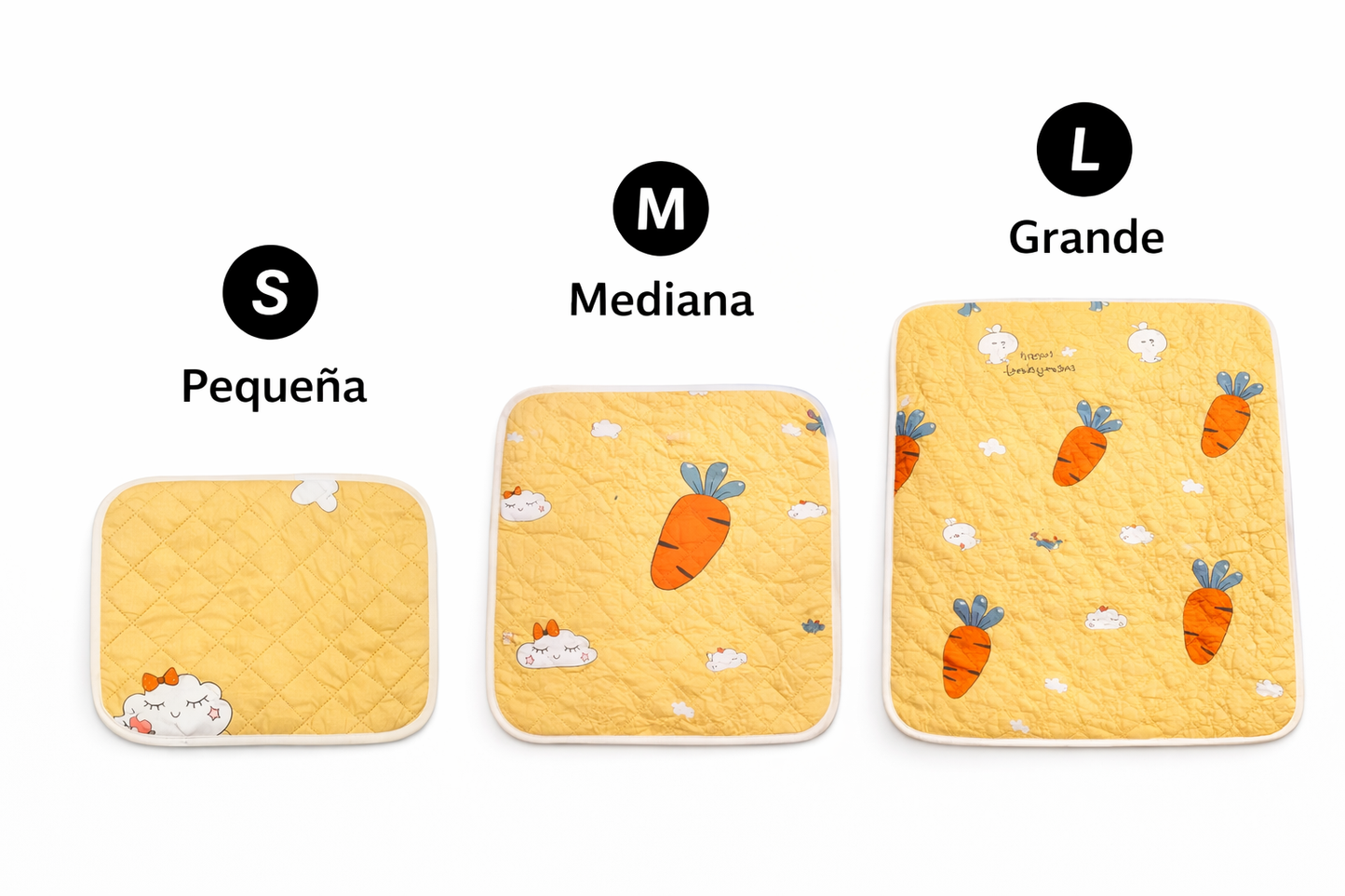 Alfombra Absorbente para Conejos – Base Antideslizante Lavable Diseño Zanahorias