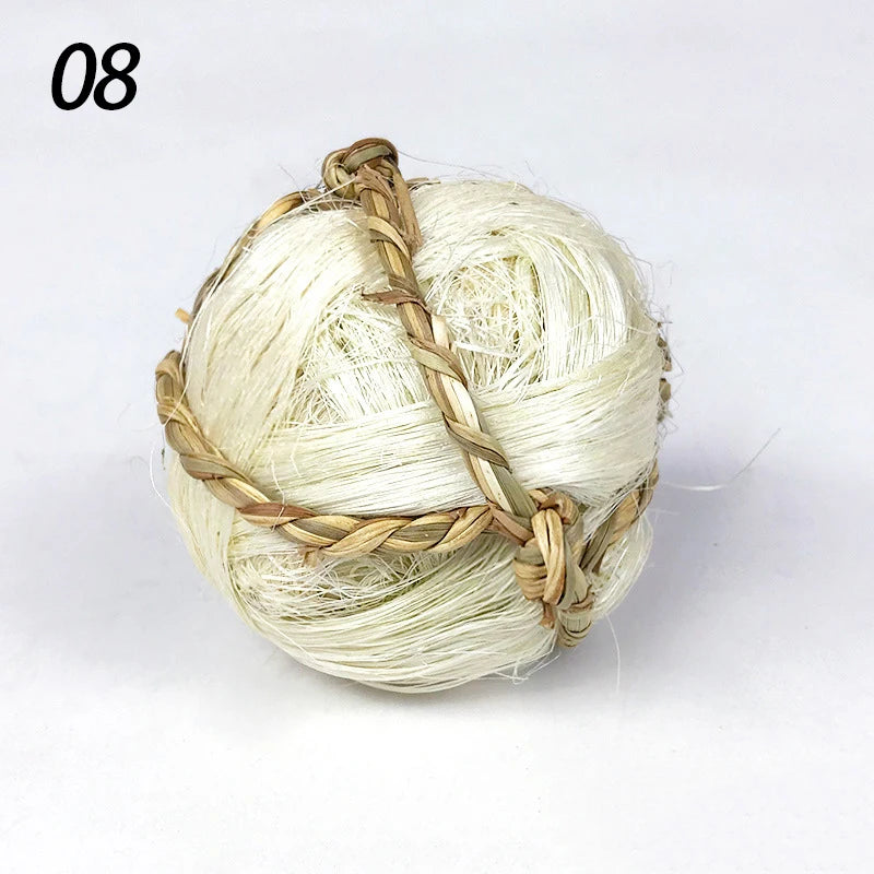 Pelota Natural de Fibra para Morder – Juguete Dental para Conejos y Cuyes